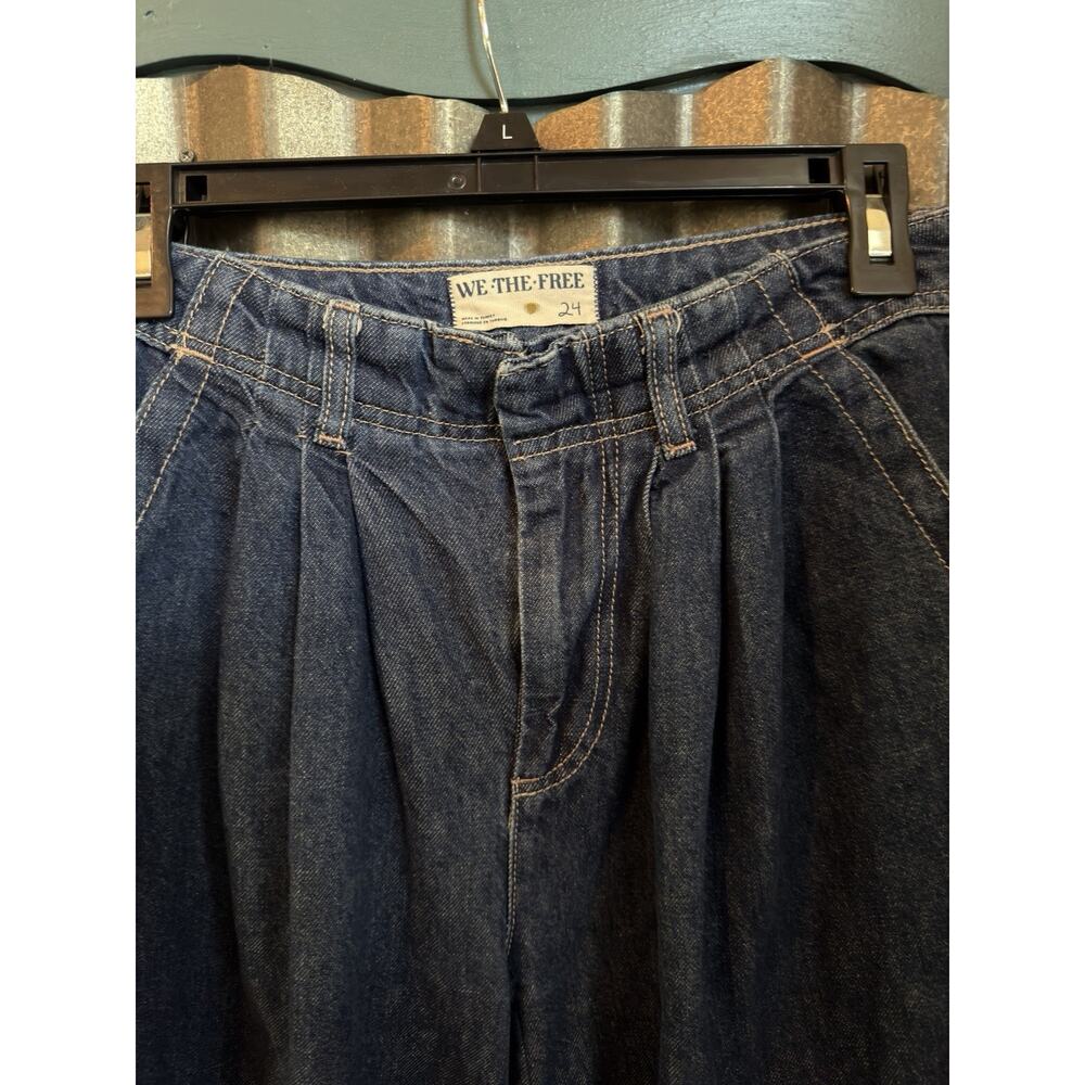 Free People We The Free Equinox Denim Trousers Ritual Wide Leg Jeans Size 24 - Picture 3 of 4